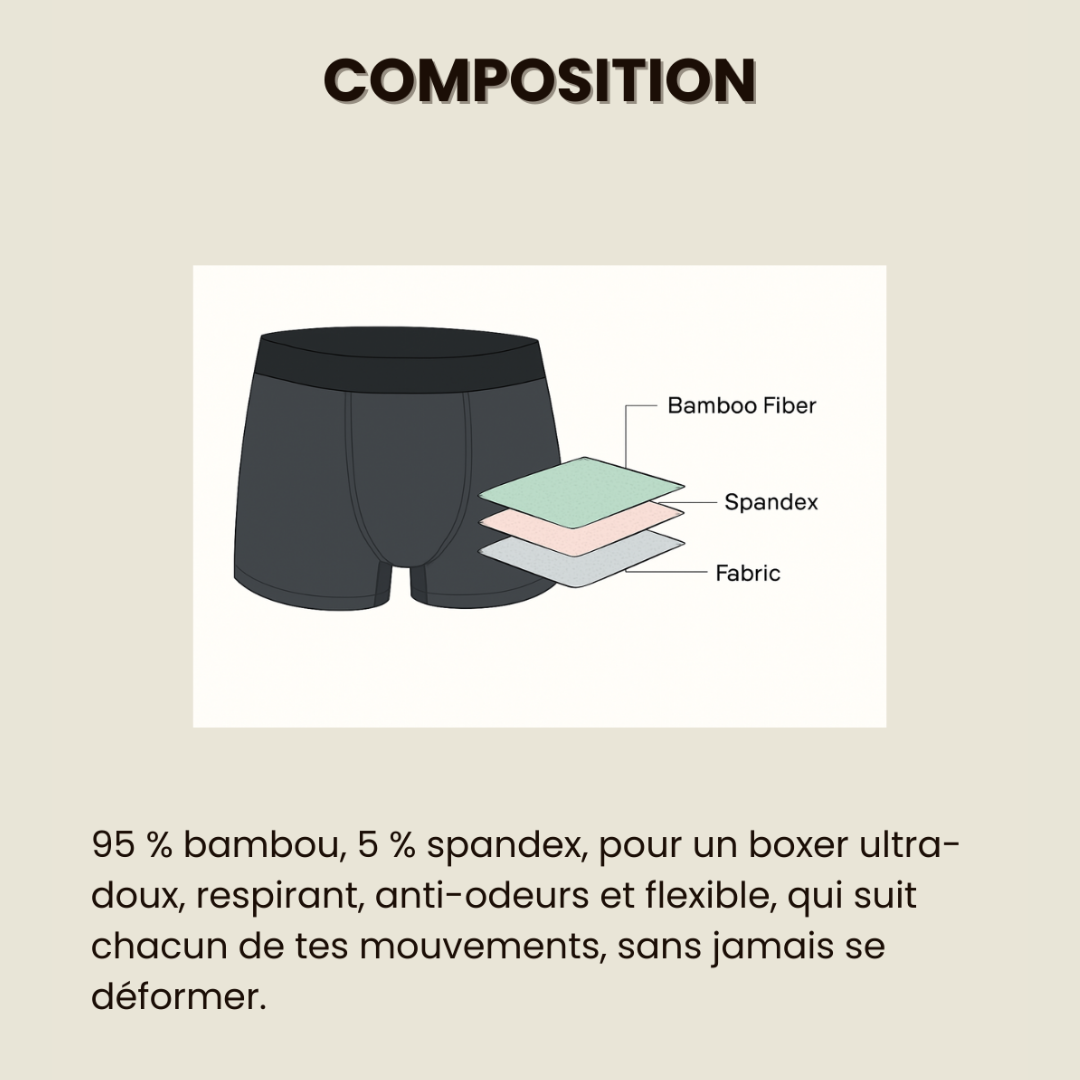 Boxers en fibre de bambou