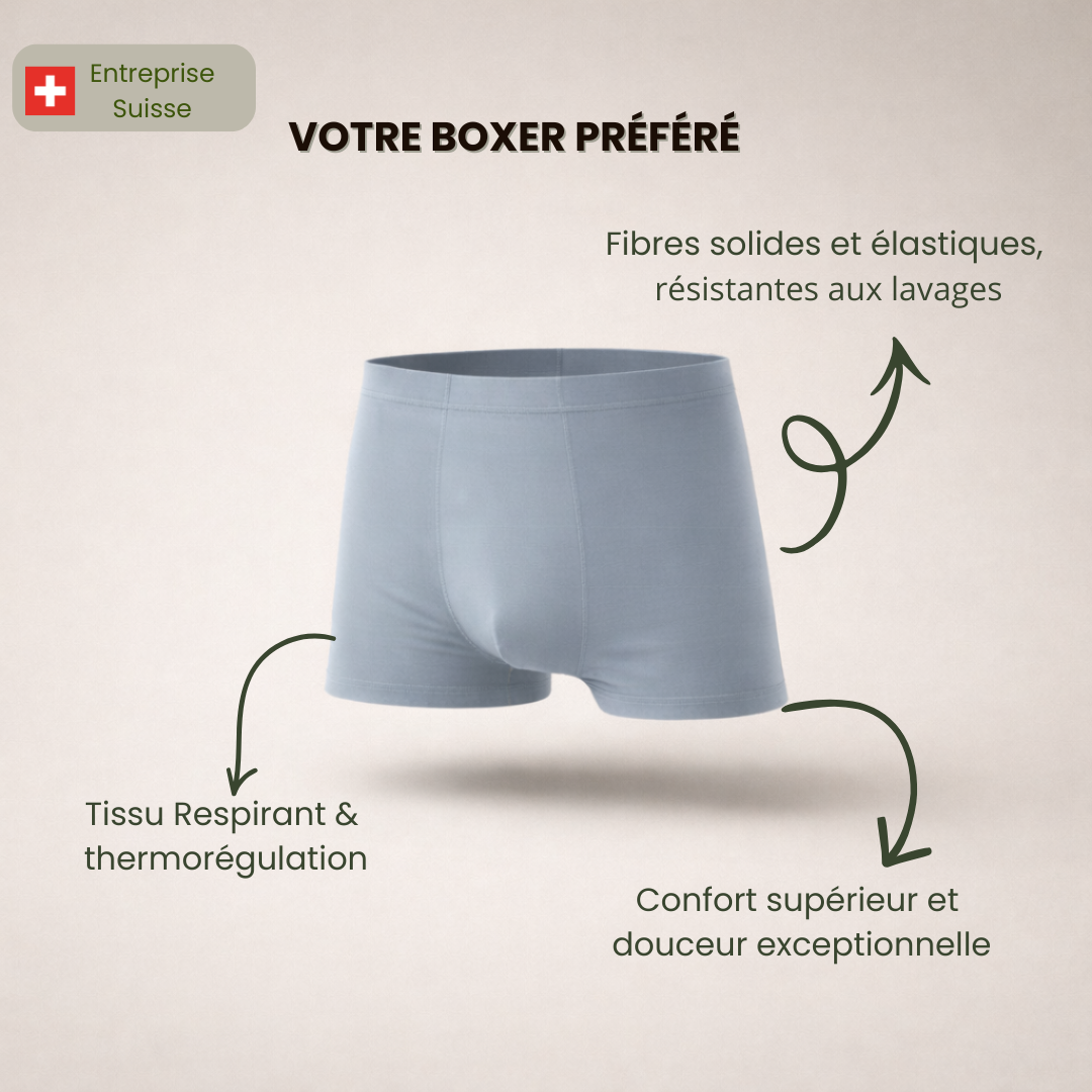 Boxers Bamboulla en fibre de bambou - lot de 5
